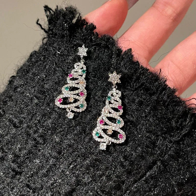 CHRISTMAS TREE TASSEL EARRINGS - Festive Women's Jewellery