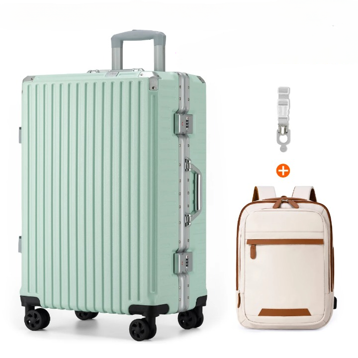 Aluminium Frame Luggage Case with Spinner Wheels & USB Charging Port