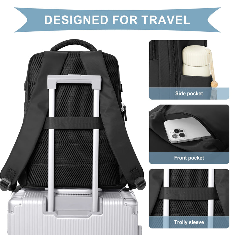 Cabin-Size Travel Backpack with Shoe and Wet Bag Compartments