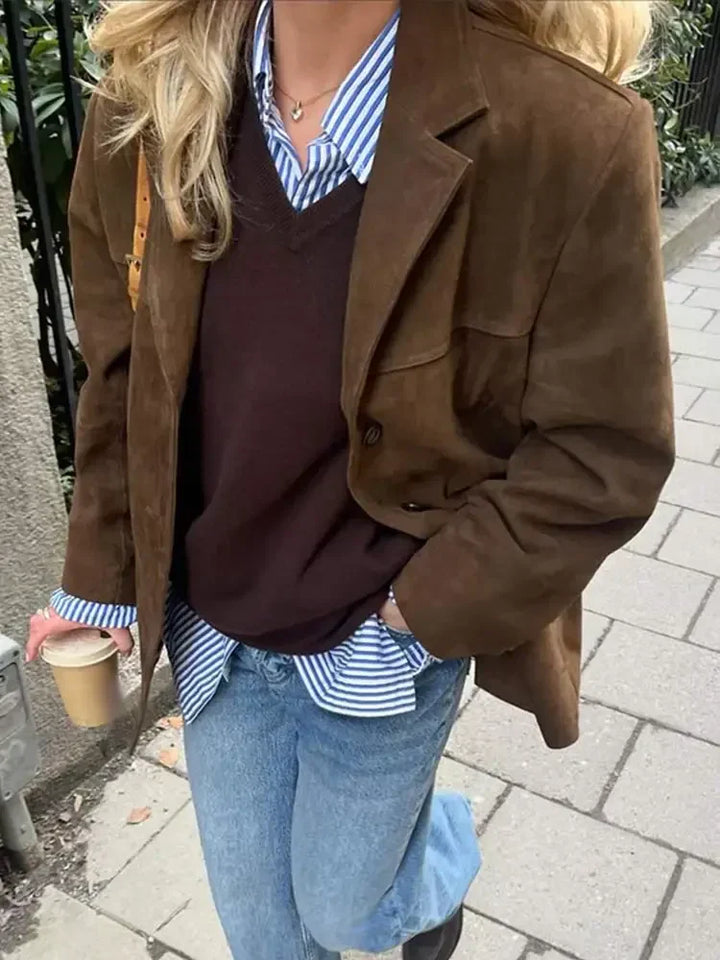 Ladies' autumn jacket with a tailored fit and insulating material – Eveline