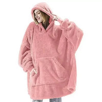 Oversized flannel blanket hoodie for men & women – FleeceHaven