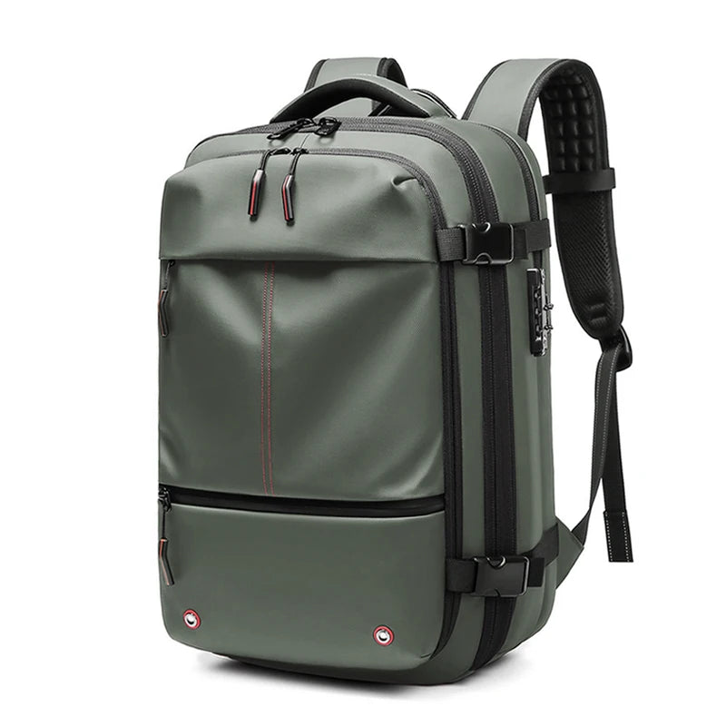 Expandable Waterproof Laptop & Vacuum Compression Travel Backpack