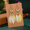 Elegant Feather Earrings | Long Dangle Jewellery for Women