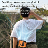 Outdoor Double Air Outlet Waist & Neck Fan with Dual Vents – WindMate