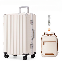 Aluminium Frame Luggage Case with Spinner Wheels & USB Charging Port
