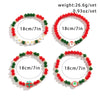 4 PIECE CHRISTMAS BEAD BRACELET SET