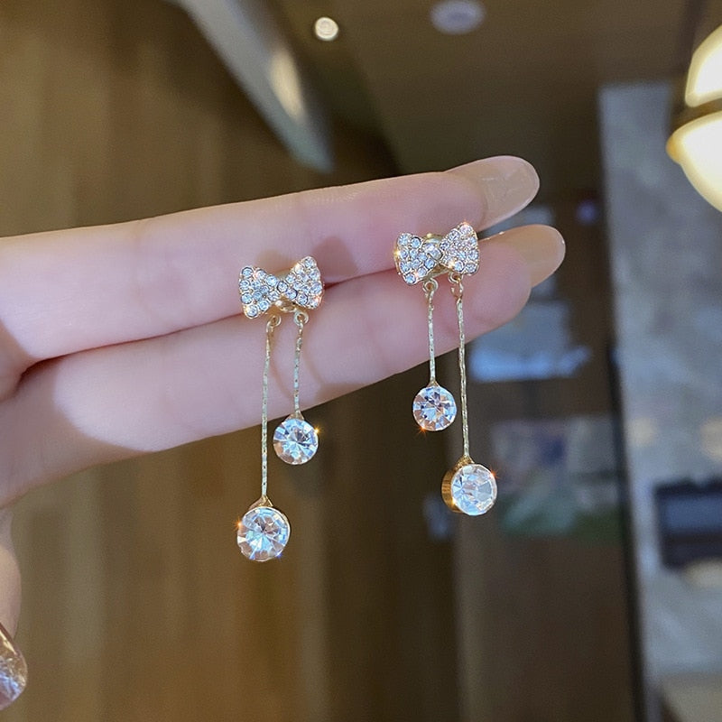 Elegant Dangle Earrings | Rhinestone Sparkle