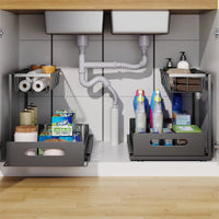 2-Tier Under Sink Sliding Cabinet Organiser – Arlo