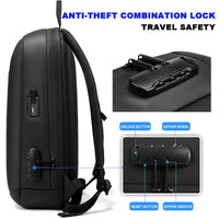 Expandable Waterproof Laptop & Anti-Theft Travel Backpack with USB Port