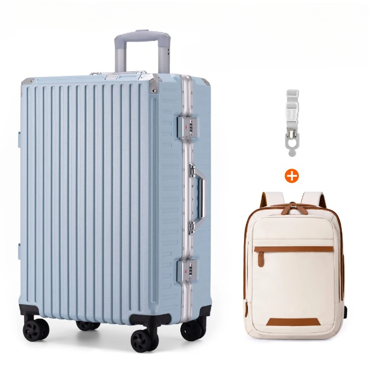Aluminium Frame Luggage Case with Spinner Wheels & USB Charging Port