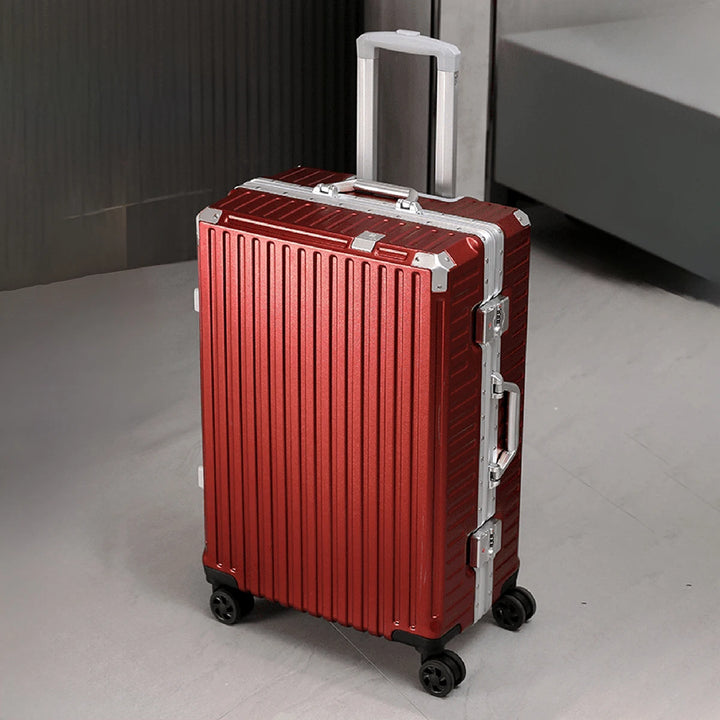 Aluminium Frame Luggage Case with Spinner Wheels & USB Charging Port