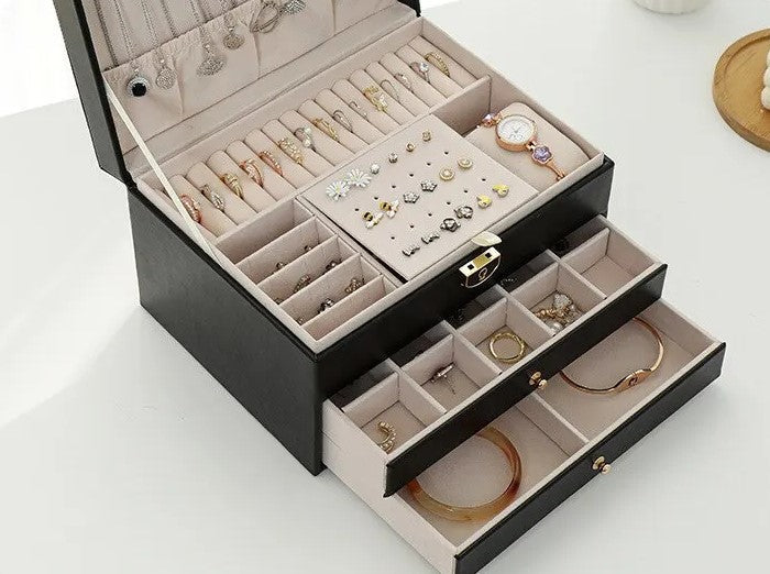 Multilayer Leather Jewellery Box | Organised and Stylish Storage