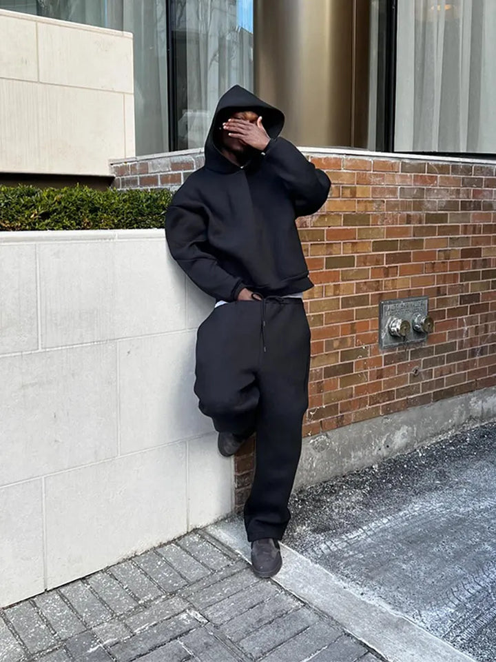 Oversized men's tracksuit with hoodie & jogging trousers – Bastian