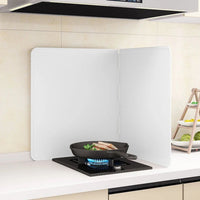Foldable Stainless Steel Grease Splash Guard 2-Sided Oil Protector – CookShield