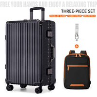 Aluminium Frame Luggage Case with Spinner Wheels & USB Charging Port