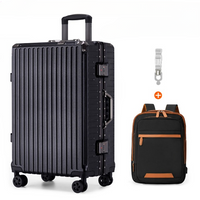 Aluminium Frame Luggage Case with Spinner Wheels & USB Charging Port