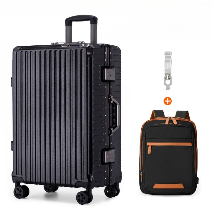 Aluminium Frame Luggage Case with Spinner Wheels & USB Charging Port