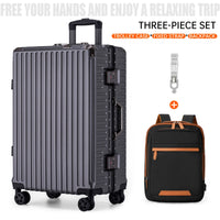 Aluminium Frame Luggage Case with Spinner Wheels & USB Charging Port