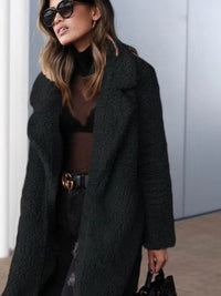 Trendy Warm Long Teddy Coat for Women - Isla