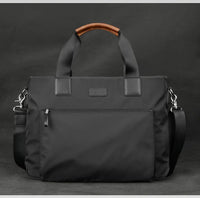 Men’s Oxford Canvas Business Briefcase with Crossbody Strap