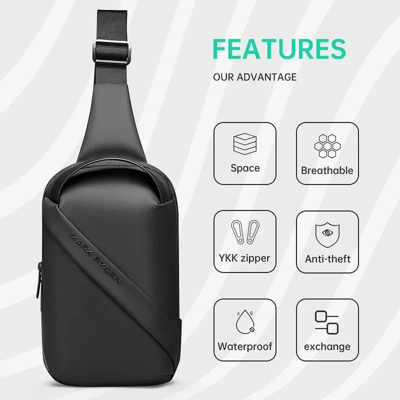 Compact Waterproof Crossbody Sling Bag for Men