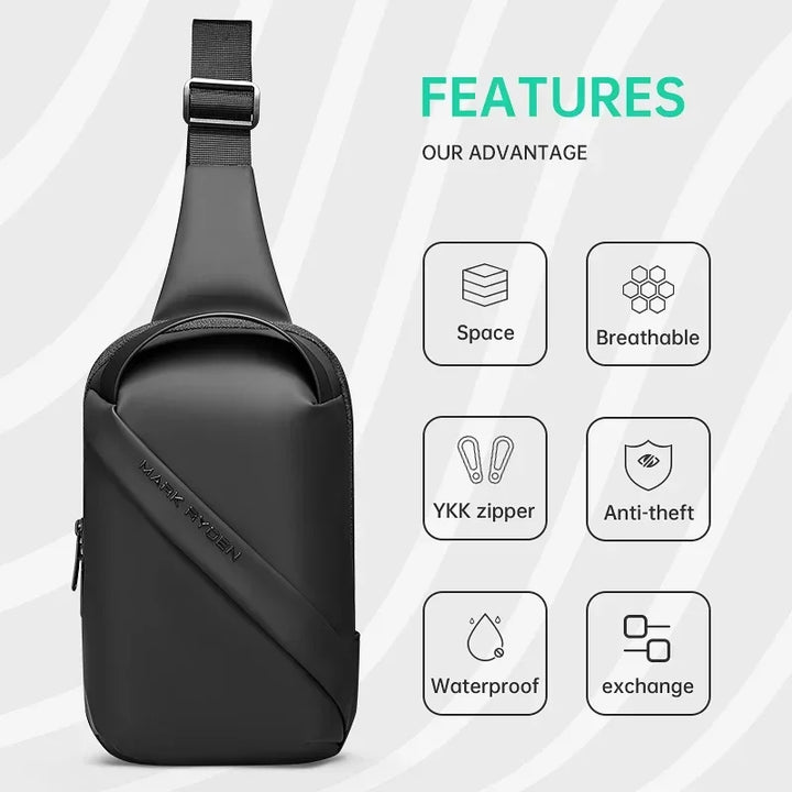 Compact Waterproof Crossbody Sling Bag for Men