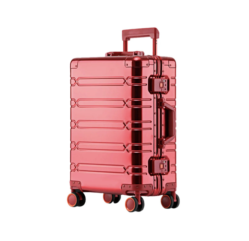 Large Capacity Aluminium Luggage Set with Carry-On & Check-In Options