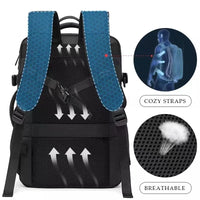 Large-Capacity Waterproof Business & Travel Backpack with USB Charging