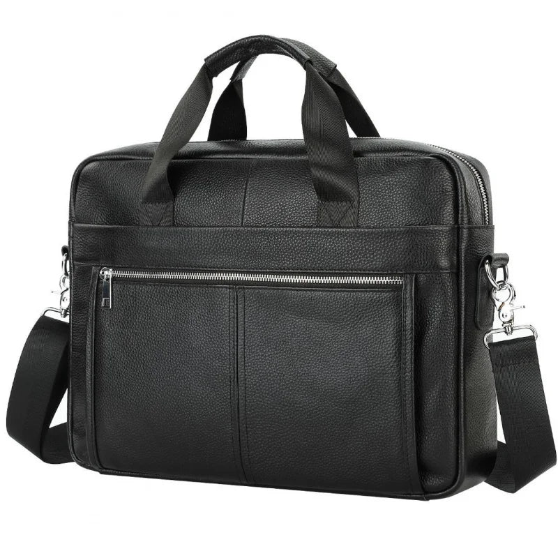 Genuine Cowhide Leather Vintage Laptop Briefcase