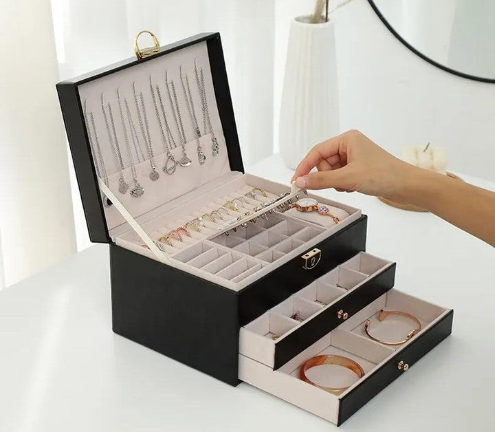 Multilayer Leather Jewellery Box | Organised and Stylish Storage