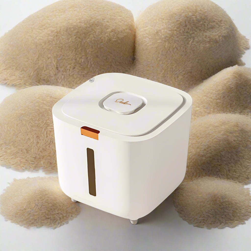 Rice Storage Box 5–10kg Airtight Moisture & Insect Resistant with Measuring Cup – GrainSafe