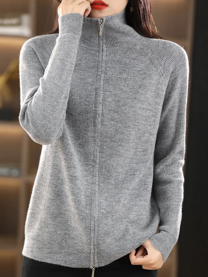 Ladies' Jacket with Double Zip – Celeste