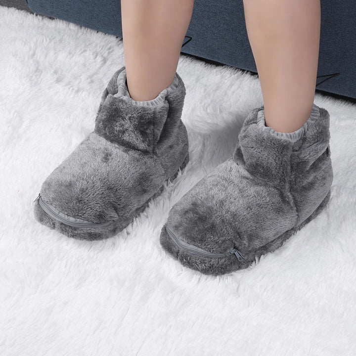 Electric USB Slippers with Plush Lining – WarmFeet