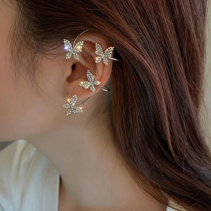 Dazzling Crystal Butterfly Earrings