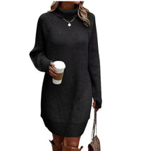 Autumnal knitted dress with a roll neck – Maris
