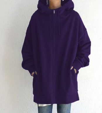 Oversized women's hoodie with zipper and hood – Autumn Magic Meliora