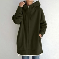 Oversized women's hoodie with zipper and hood – Autumn Magic Meliora