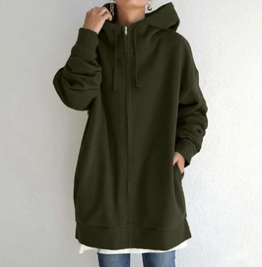 Oversized women's hoodie with zipper and hood – Autumn Magic Meliora