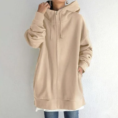 Oversized women's hoodie with zipper and hood – Autumn Magic Meliora