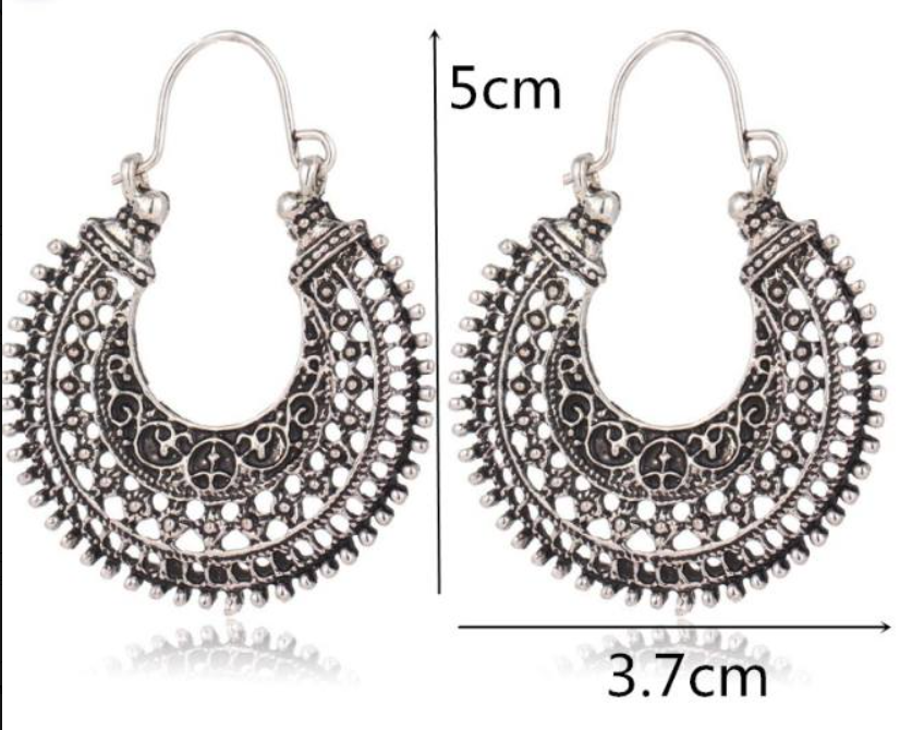 Delicate Tibetan Earrings | 925 Silver Jewellery