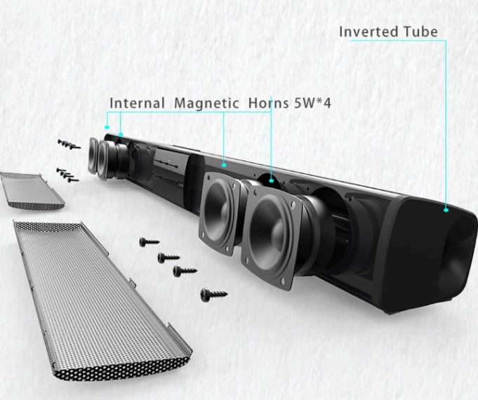 Wireless Bluetooth Soundbar Stereo Speaker System with FM & USB – CineWave
