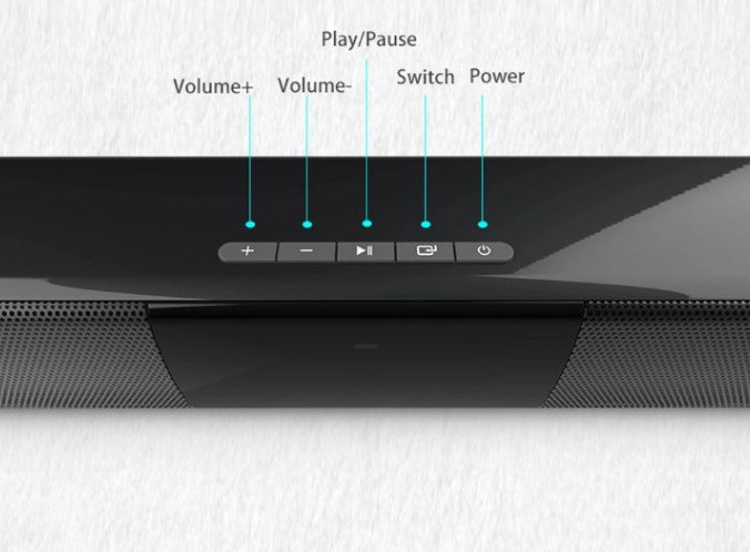 Wireless Bluetooth Soundbar Stereo Speaker System with FM & USB – CineWave