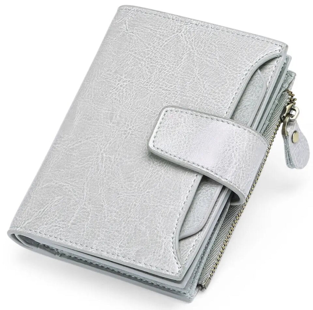 Compact Multi-Functional Leather Wallet – RFID Blocking