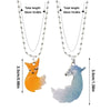 Charming Fox and Wolf Couple Necklace