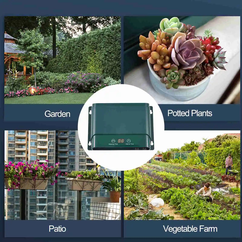 Solar Drip Irrigation System Kit Automatic Watering with 30 Modes & 7 Timers – AquaFlow