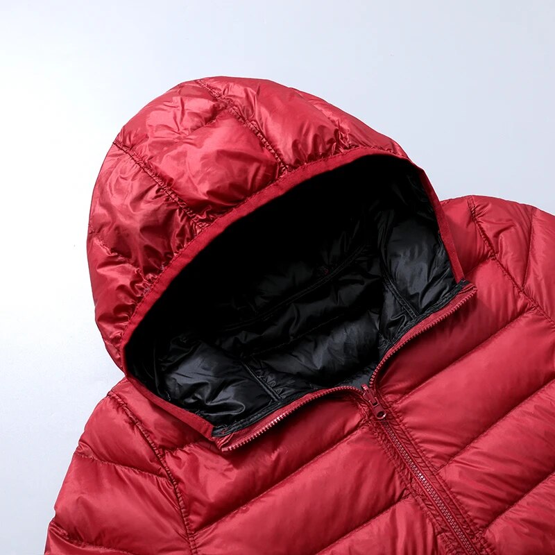 Reversible down jacket with hood – Soraya