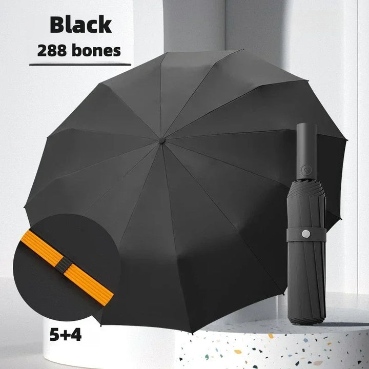 Automatic Windproof Folding Umbrella with UV Protection