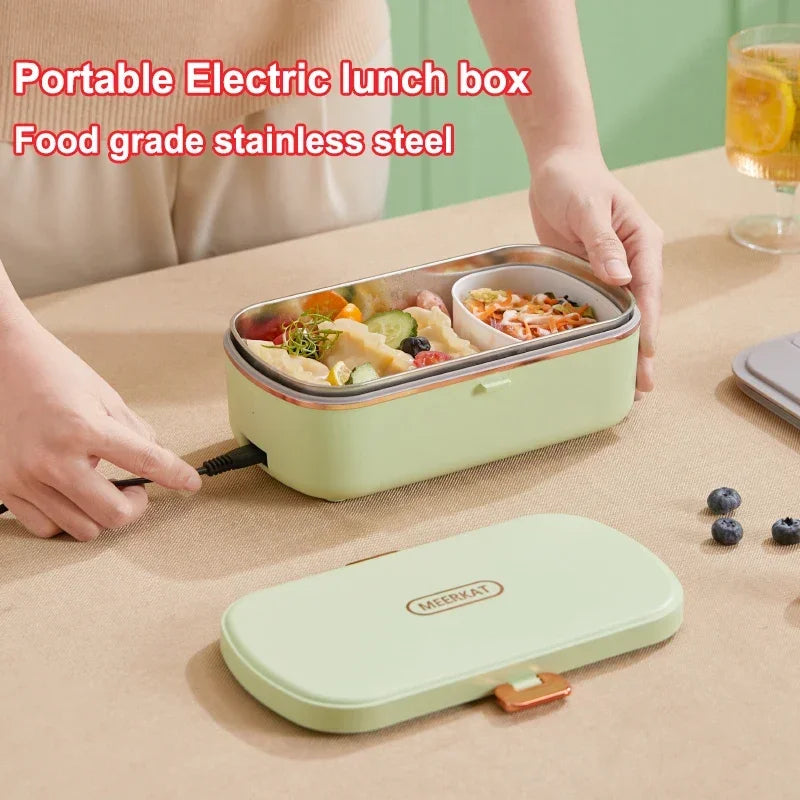 900ml Portable Electric Lunch Box Food Warmer with Steaming Function – HeatMate