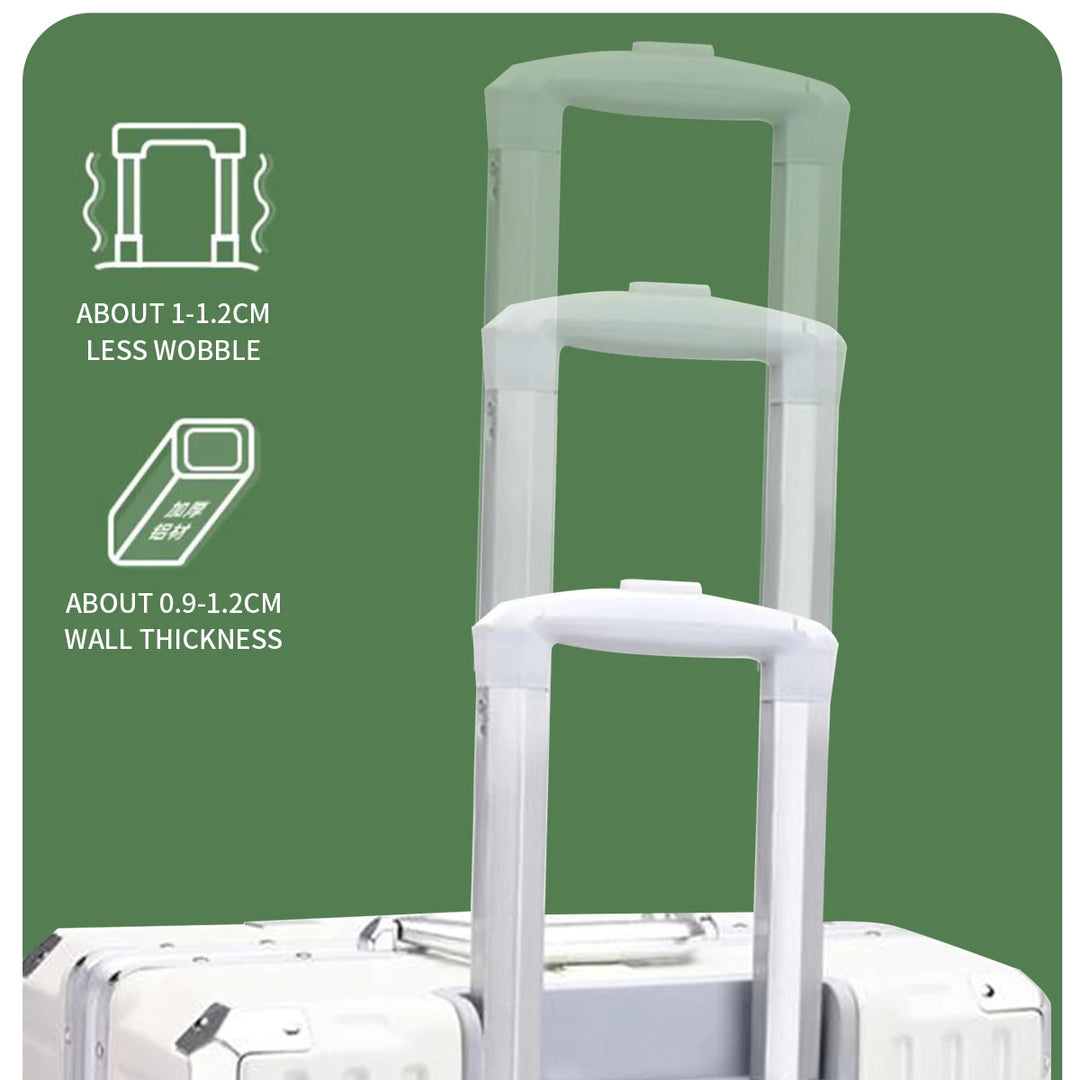 Aluminium Frame Luggage Case with Spinner Wheels & USB Charging Port