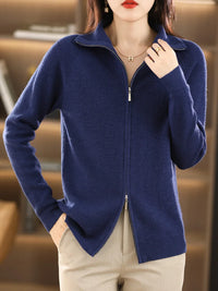 Ladies' Jacket with Double Zip – Celeste